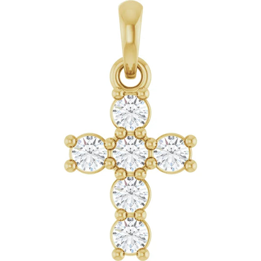 6 Diamond Cross Pendant