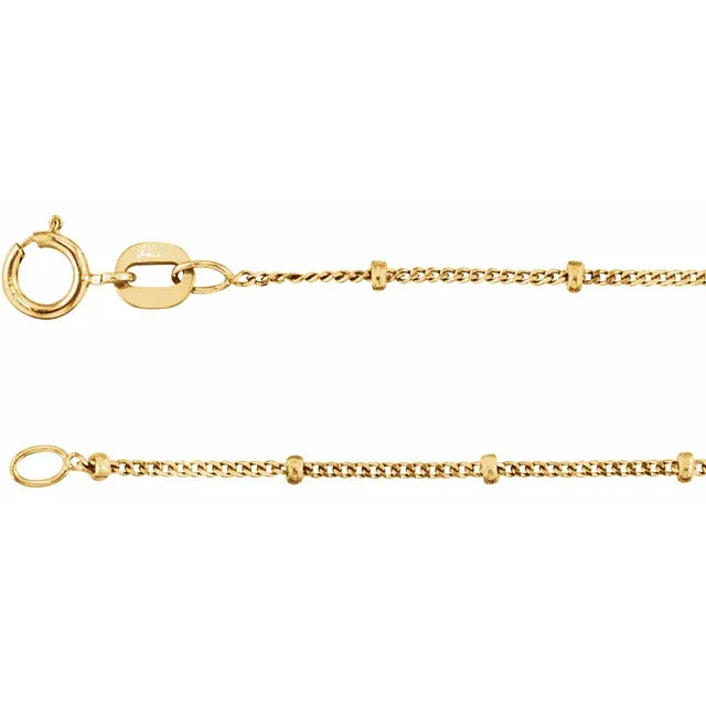 1mm Beaded Curb Chain
