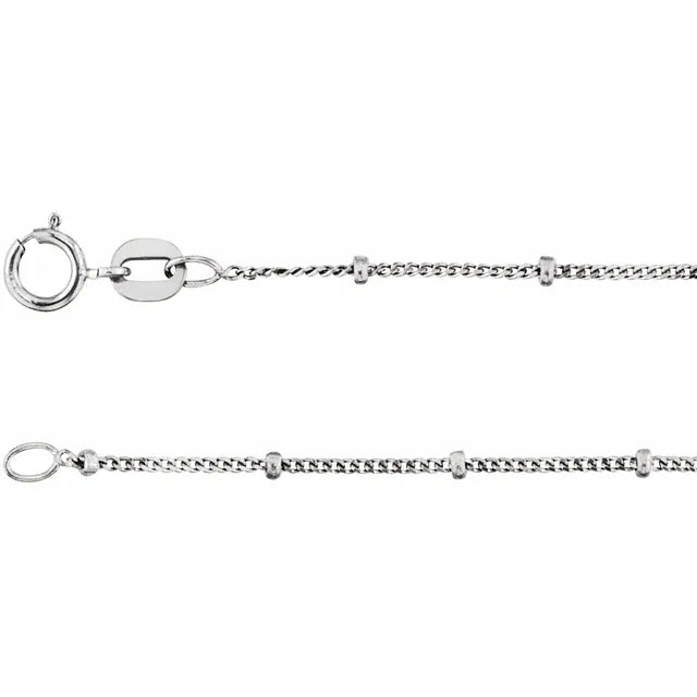 1mm Beaded Curb Chain