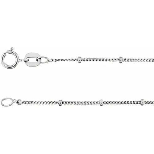 1mm Beaded Curb Chain