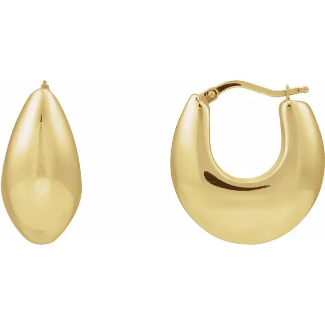 Hollow Electroform Hoop Earrings