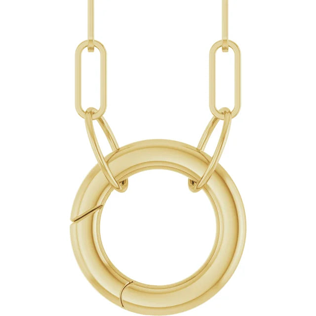 Circle Charm Holder Necklce