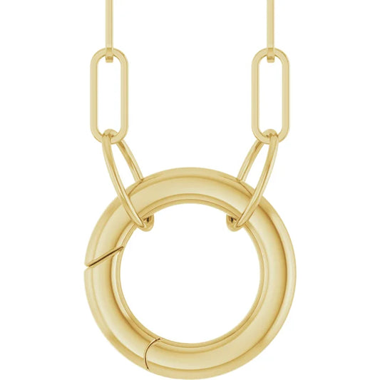 Circle Charm Holder Necklce