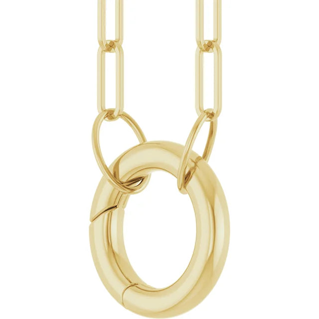 Circle Charm Holder Necklce