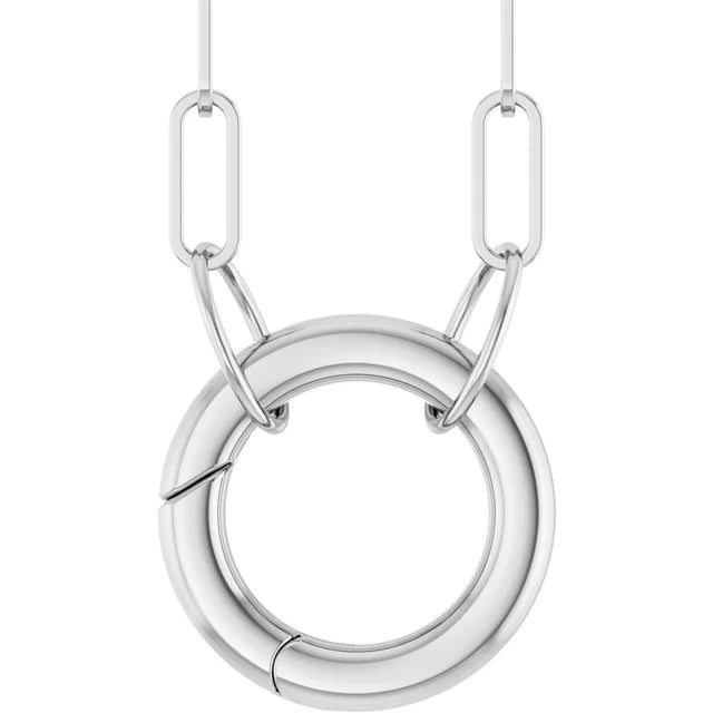 Circle Charm Holder Necklce