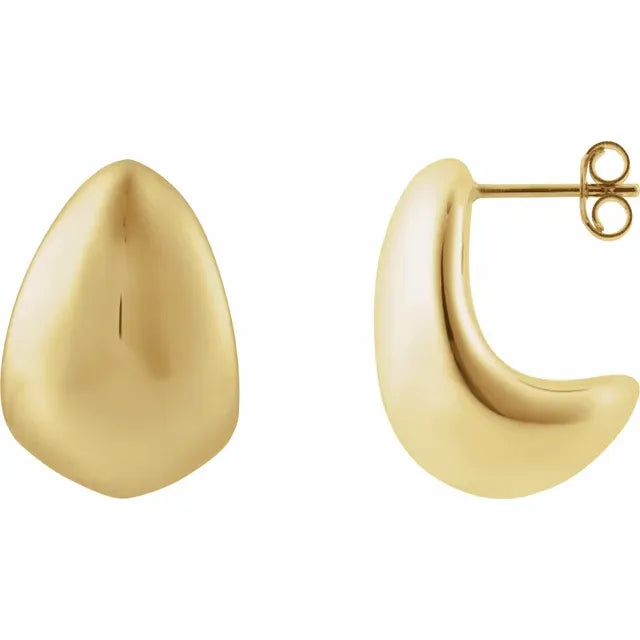 Hollow Puff Pointed Stud Earrings