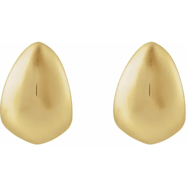 Hollow Puff Pointed Stud Earrings