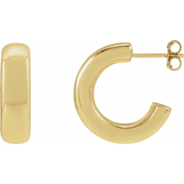 Hollow Mini Puffed  Hoop Earrings