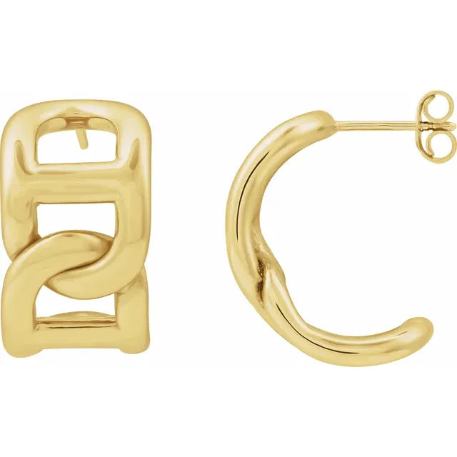 Hollow Anchor Link Earrings