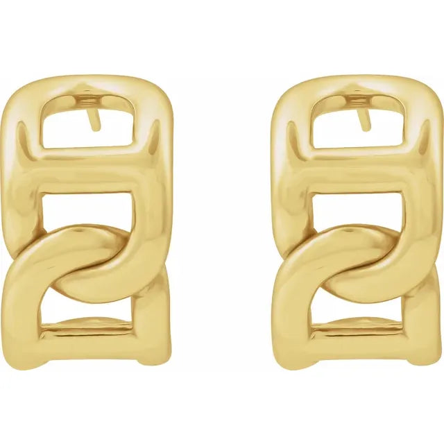 Hollow Anchor Link Earrings