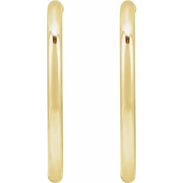 2.5mm Hollow Hoop Earrings