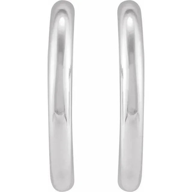 2.5mm Hollow Hoop Earrings