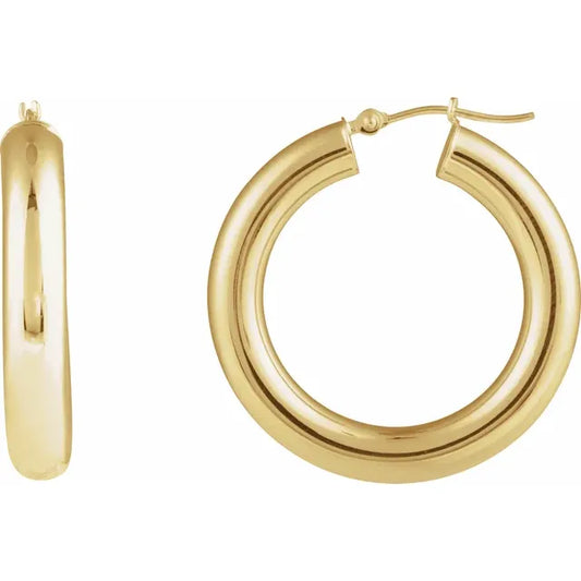 2mm Hollow Hoop Earrings