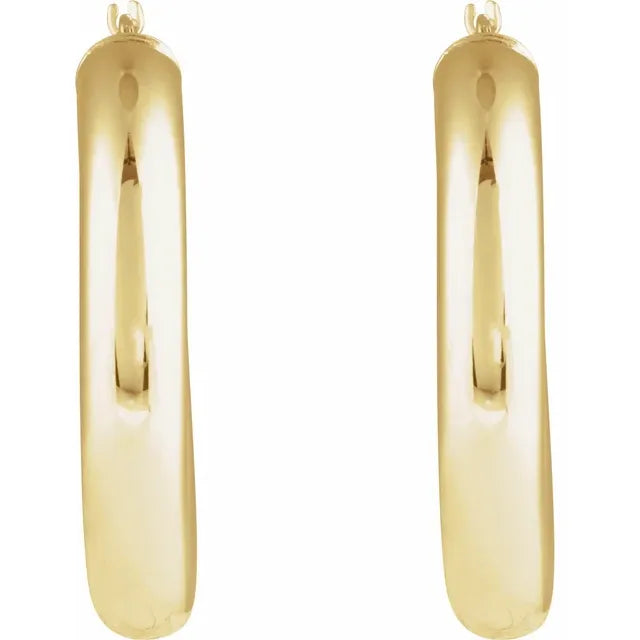2mm Hollow Hoop Earrings