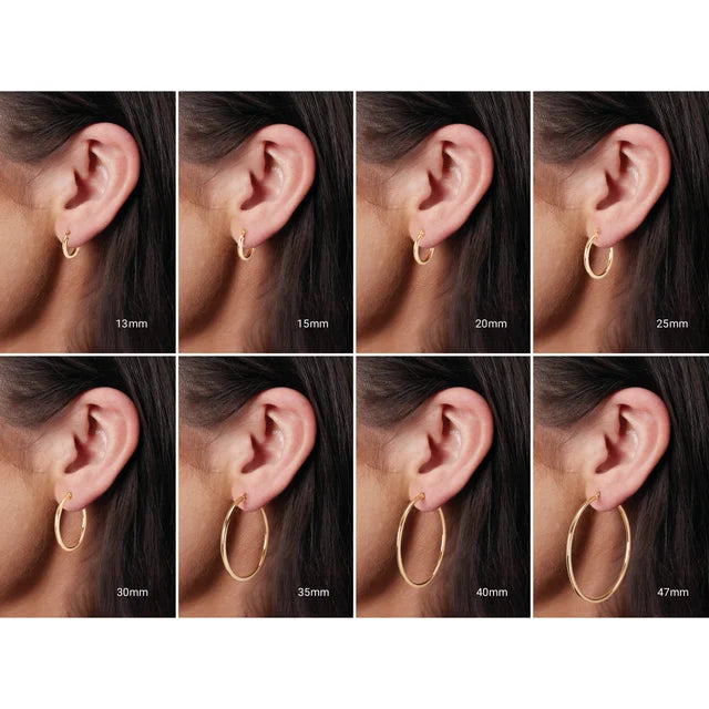 2mm Hollow Hoop Earrings