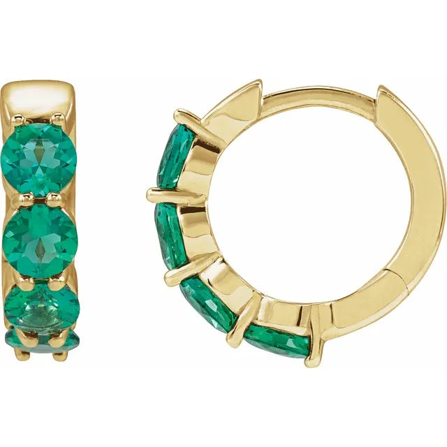 4 stone Huggie Earrings