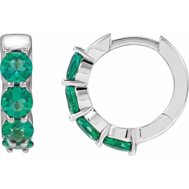 4 stone Huggie Earrings