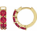 4 stone Huggie Earrings