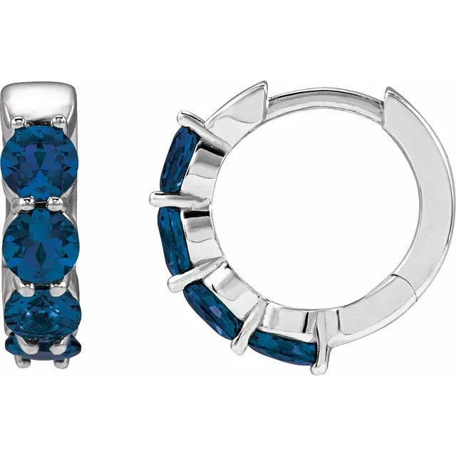 4 stone Huggie Earrings