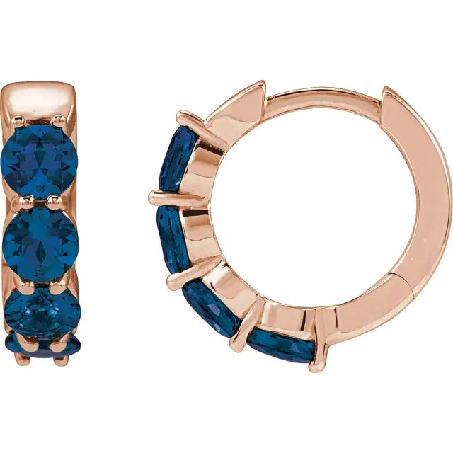 4 stone Huggie Earrings