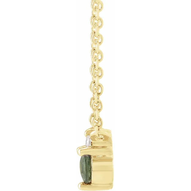 Diamond Accented Gemstone Necklace