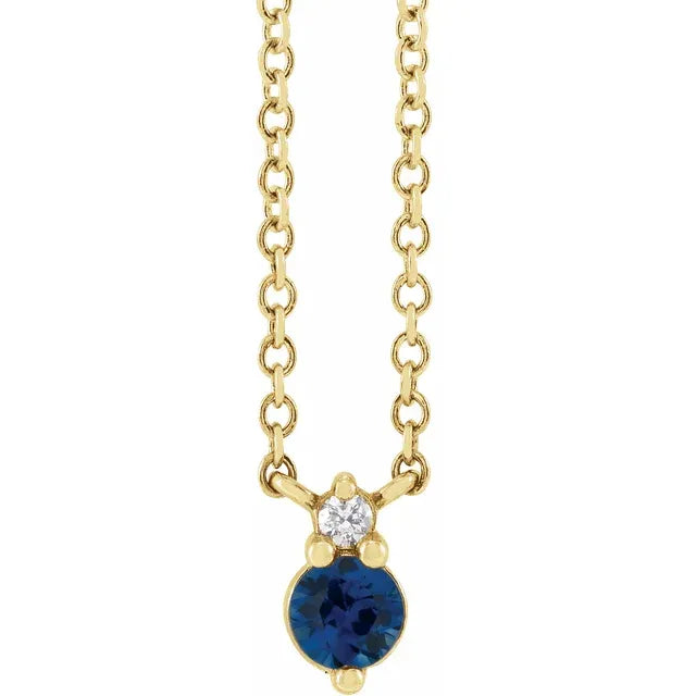 Diamond Accented Gemstone Necklace