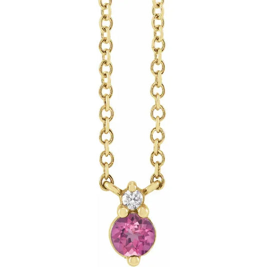 Diamond Accented Gemstone Necklace