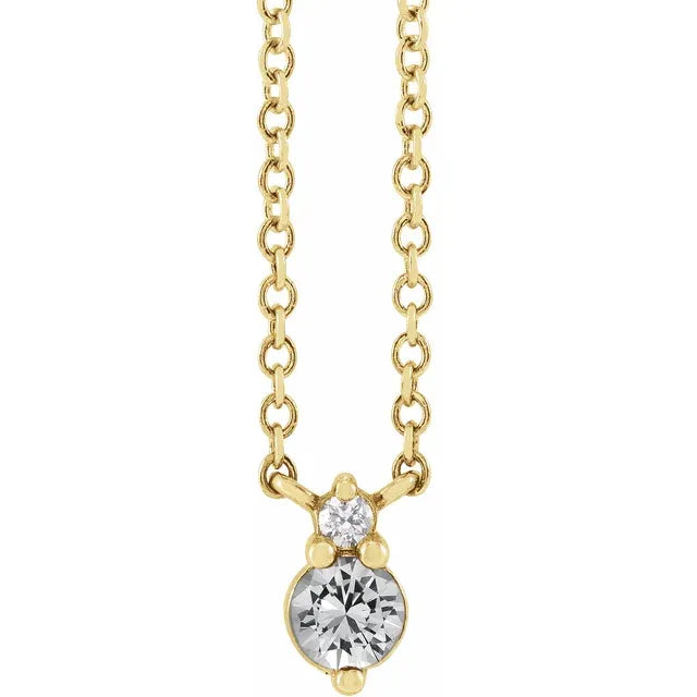 Diamond Accented Gemstone Necklace