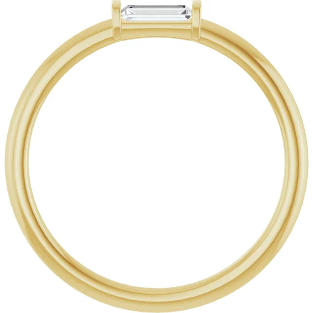 Lab Baguette Diamond Stackable Ring