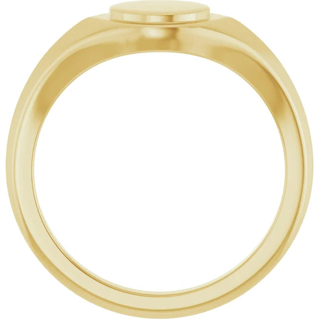 7mm Round Signet Ring