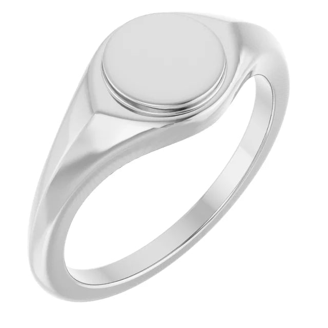 7mm Round Signet Ring
