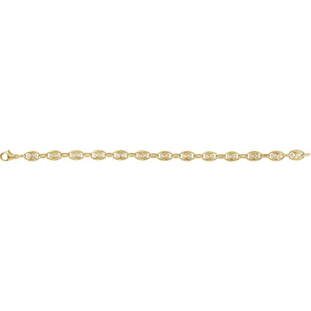 Lab Diamond Mariner Link Bracelet