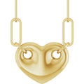 Puff Mariner Style Heart Necklace