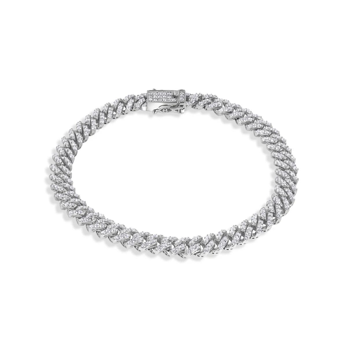 Sterling Silver Moissanite Monaco Bracelet
