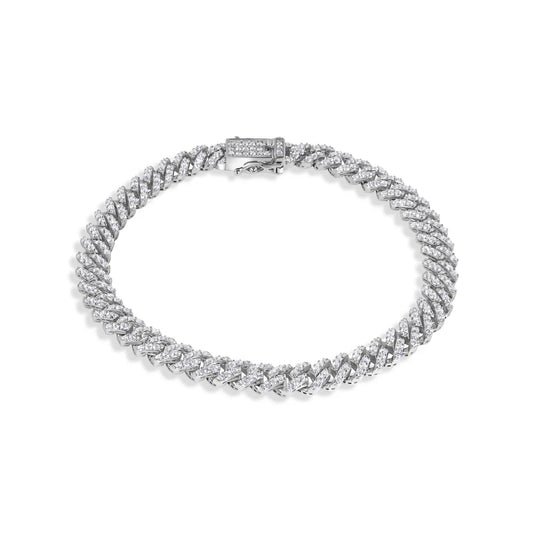 Sterling Silver Moissanite Monaco Bracelet