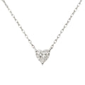 Sterling Silver Heart Shaped Moissanite Necklace
