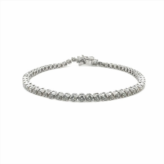 Sterling Silver Moissanite Tennis Bracelet