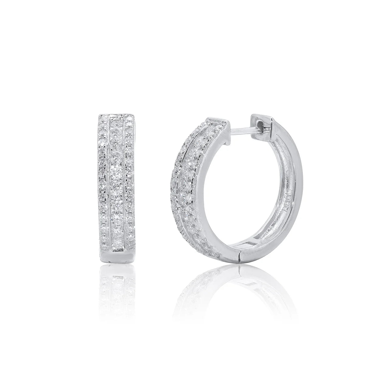 Sterling silver Moissanite Elegant Hoop