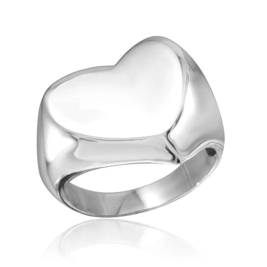 Chunky Sliver Heart Ring