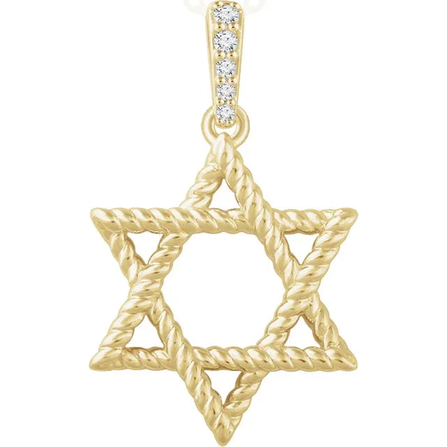 Rope Detail Star of David Pendant