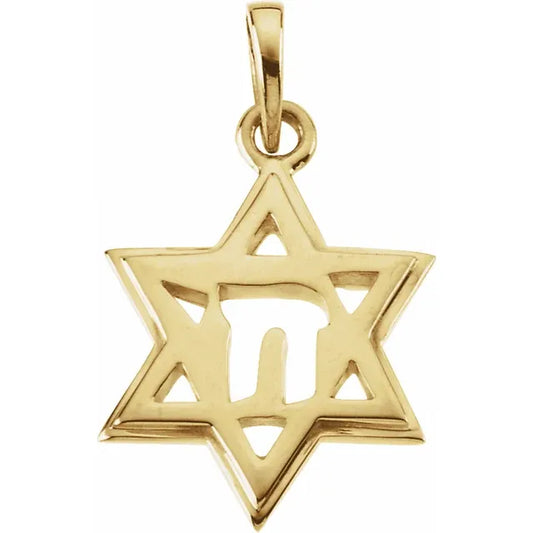 Chai Star of David Pendant