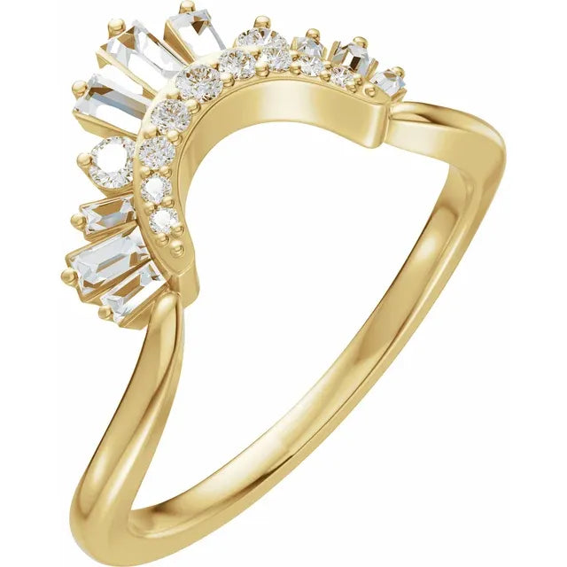 Baguette Burst Contour Band