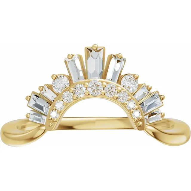 Baguette Burst Contour Band