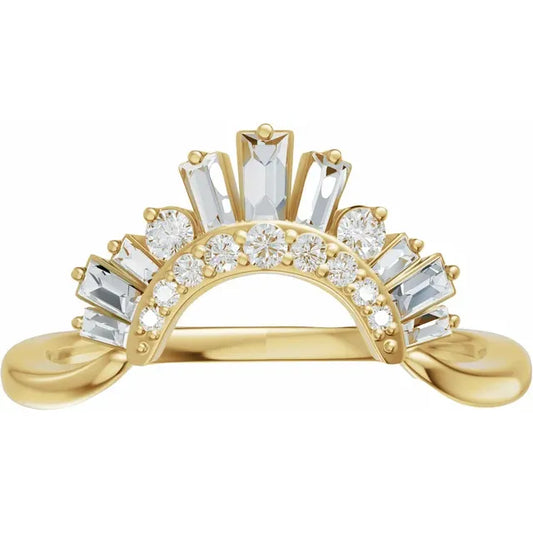 Baguette Burst Contour Band