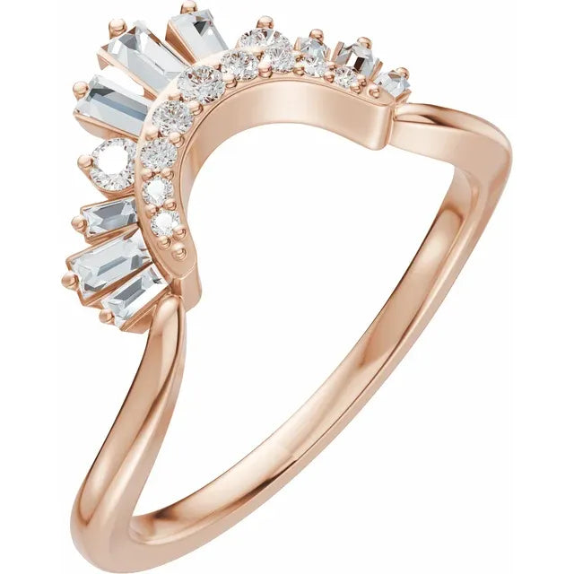 Baguette Burst Contour Band