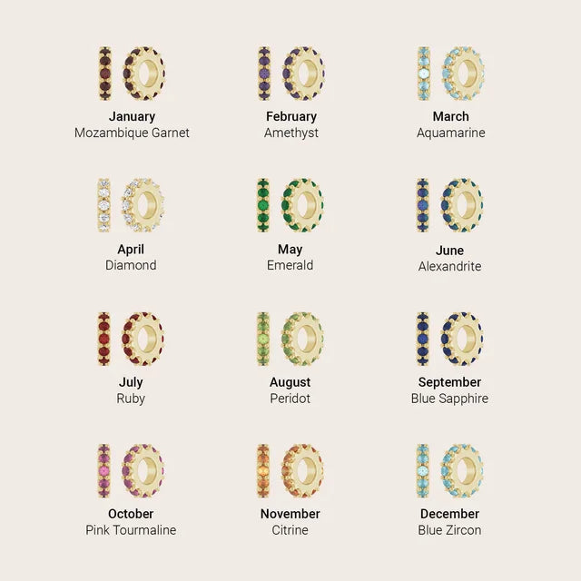 Birthstone Spacer Charm