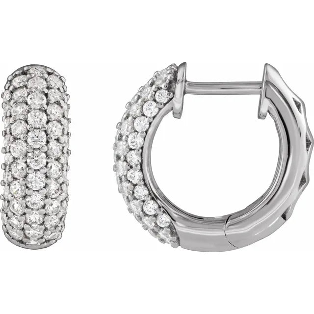 Lab Diamond Pave Hoops