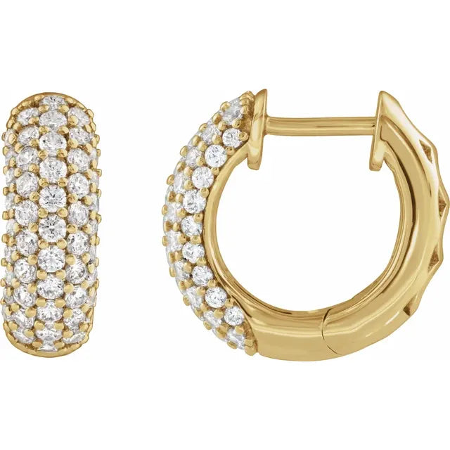 Lab Diamond Pave Hoops