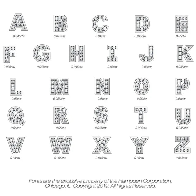 Diamond Accented Block Nameplate Necklace (EMAIL TO ORDER)