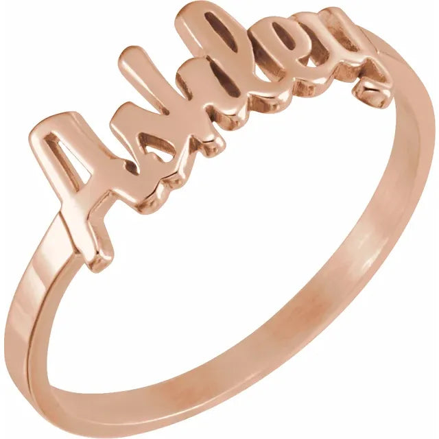 Script Nameplate Ring (EMAIL TO ORDER)